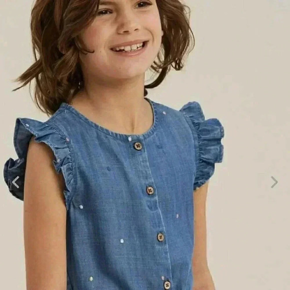 Fat Face Young Crew Chambray Kara Spot Jumpsuit - Picture 4 of 6